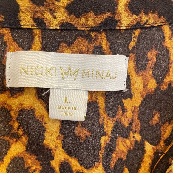 Niki Minaja leopard print top size L - Picture 3 of 5